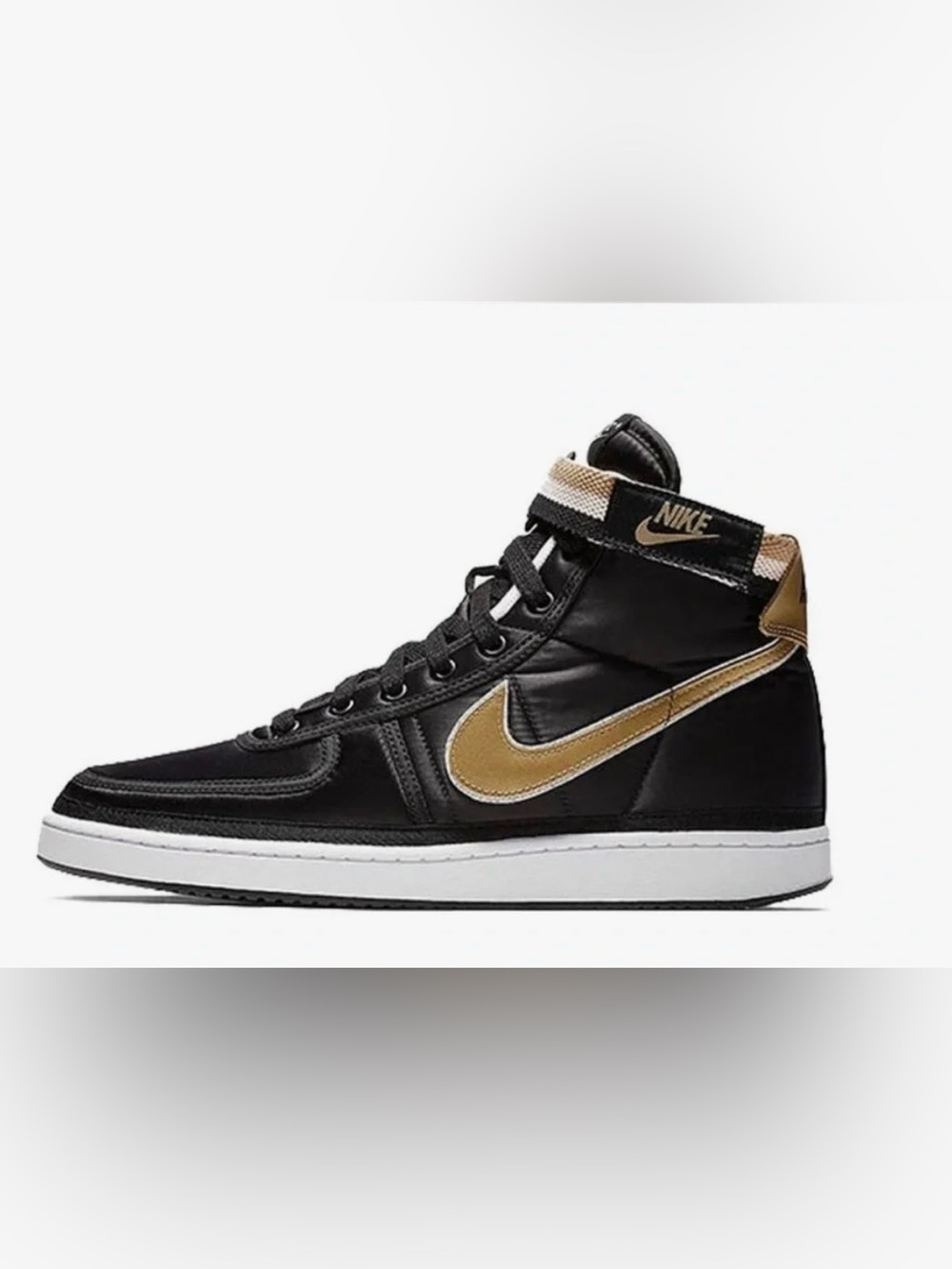 Nike Vandal High Supreme Qs Black-metallic Gold-white
